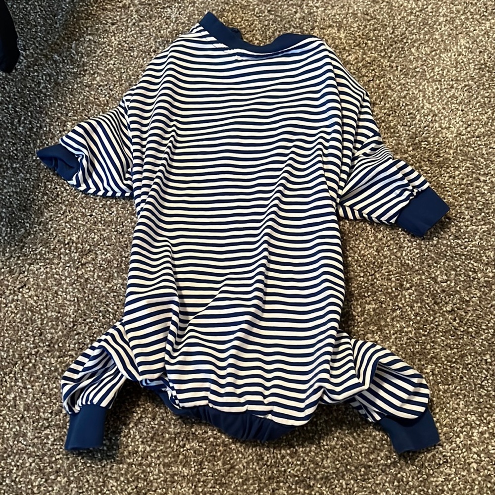 Dog striped pajamas